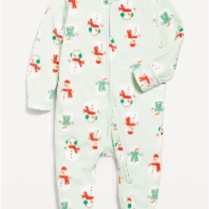 Old Navy Microfleece 2-Way-Zip Sleep & Play Footed One-Piece for Baby - 3-6mo